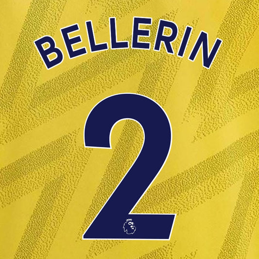 2019 2020 ARSENAL BELLERIN 2 WHITE AWAY OFFICIAL PLAYER SIZE NAME SET