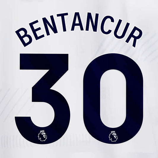 2023 2024 OFFICIAL TOTTENHAM HOTSPUR BENTANCUR 30 HOME PLAYER SIZE NAME SET
