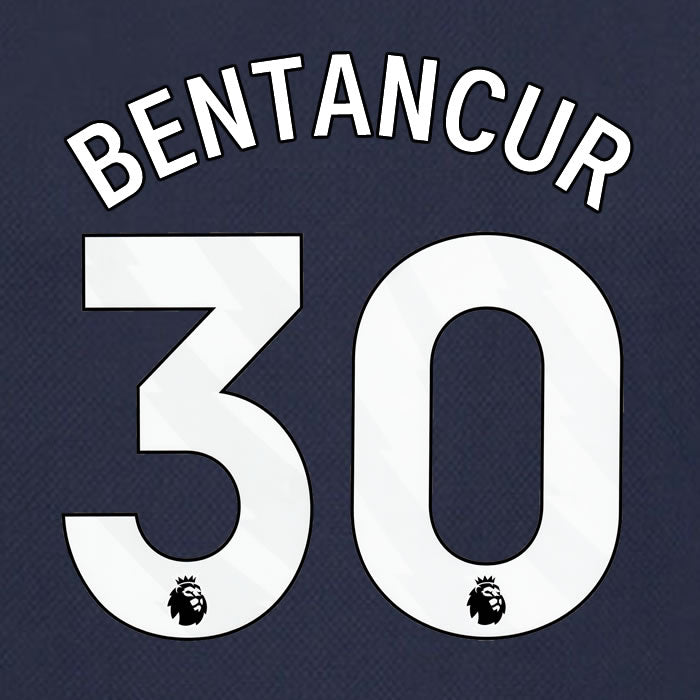 2023 2024 OFFICIAL TOTTENHAM HOTSPUR BENTANCUR 30 AWAY PLAYER SIZE NAME SET