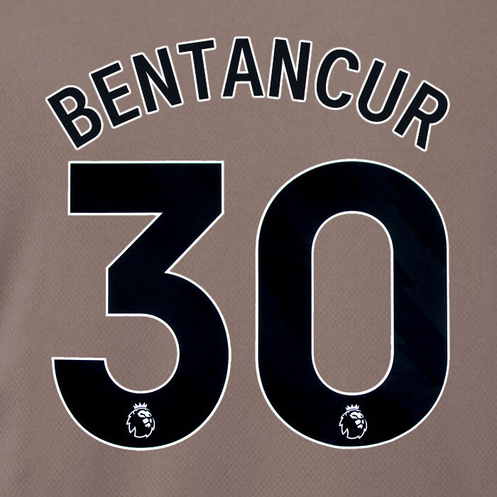 2023 2024 OFFICIAL TOTTENHAM HOTSPUR BENTANCUR 30 3RD PLAYER SIZE NAME SET