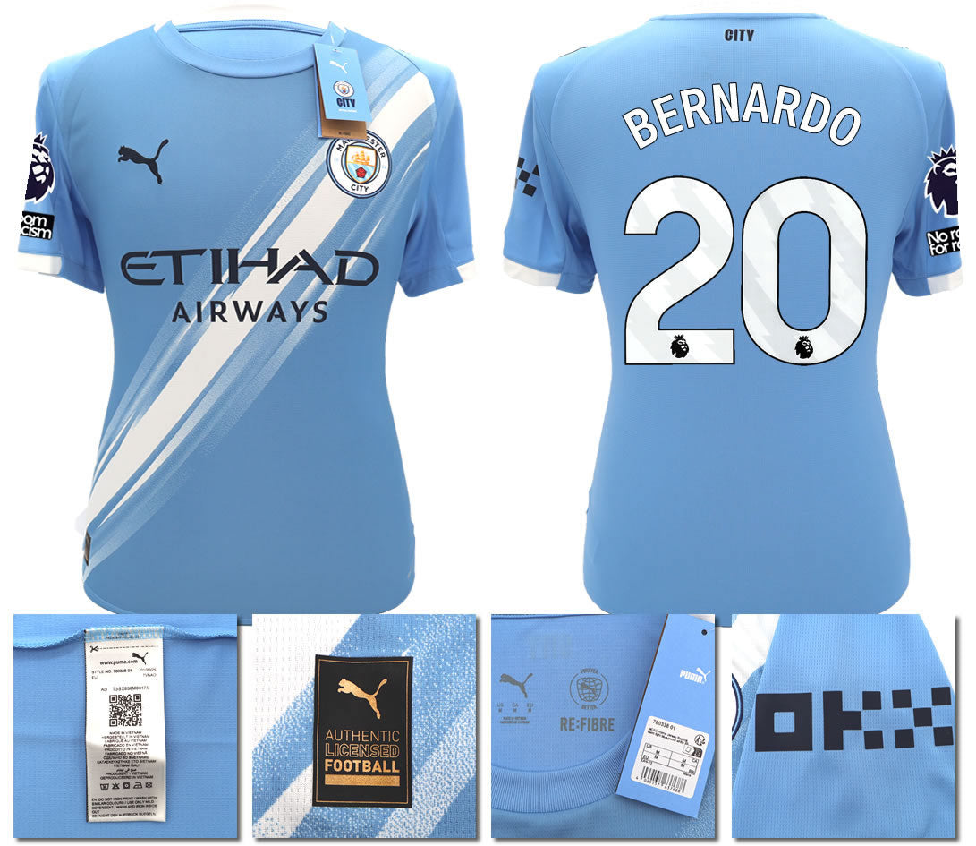 BNWT 2025 2026 MAN CITY PUMA HOME BERNARDO 20 FOOTBALL SHIRT