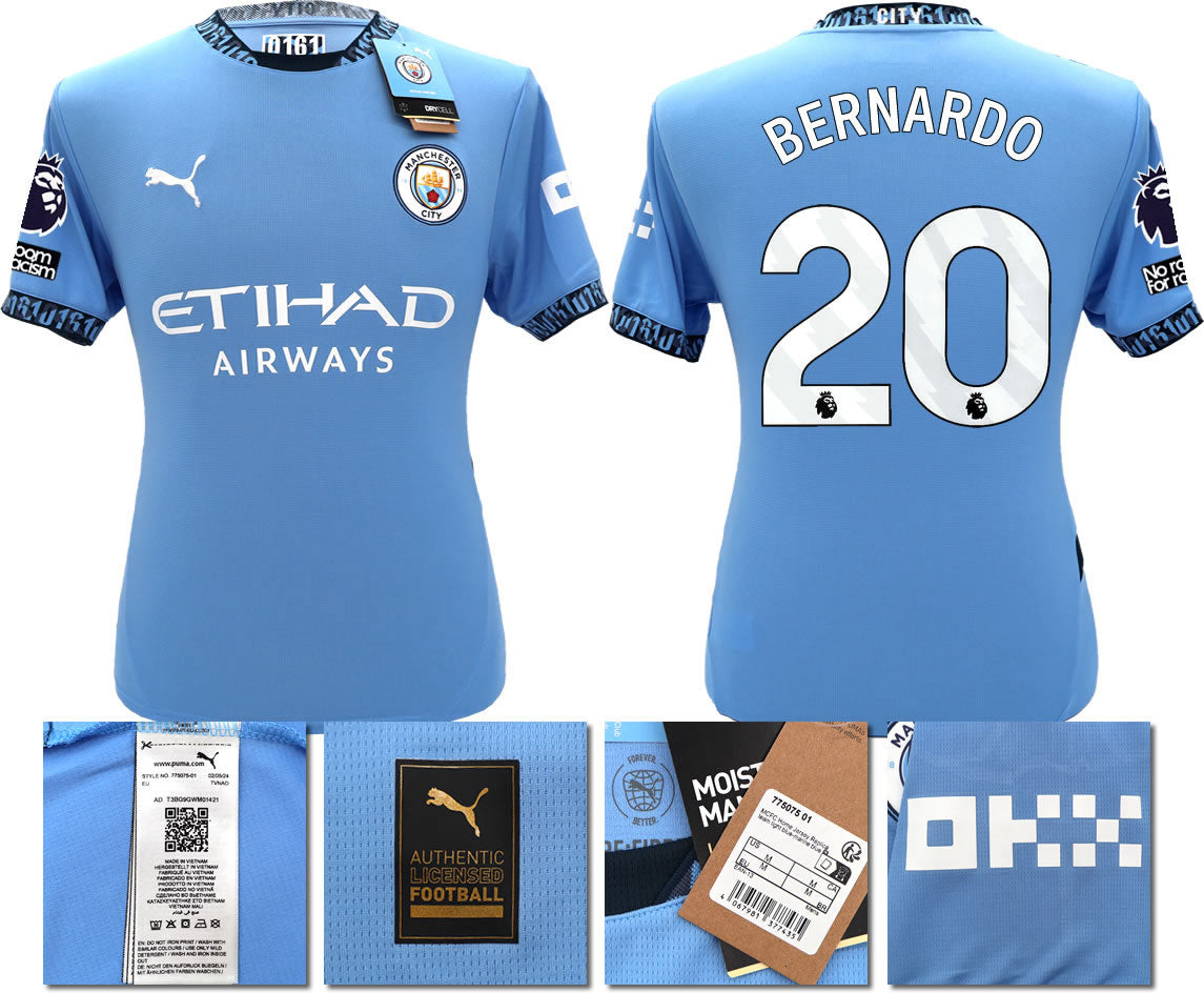 BNWT 2024 2025 MAN CITY PUMA HOME BERNARDO 20 FOOTBALL SHIRT