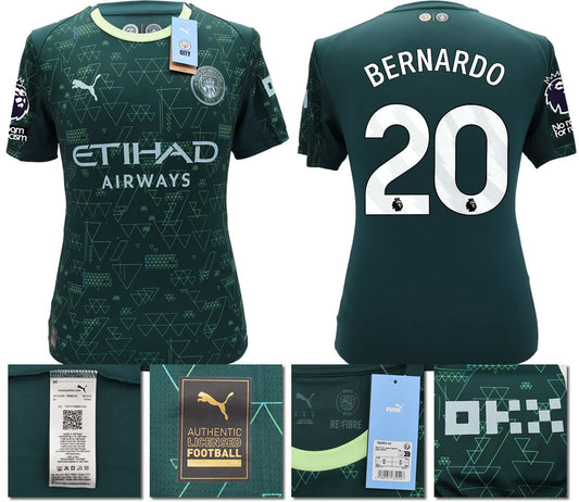 BNWT 2025 2026 MAN CITY PUMA 4TH BERNARDO 20 FOOTBALL SHIRT