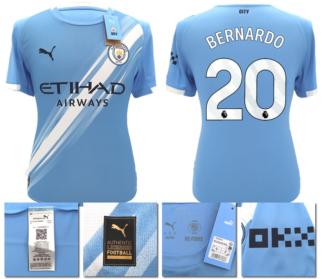 BNWT 2025 2026 MAN CITY PUMA HOME BERNARDO 20 FOOTBALL SHIRT