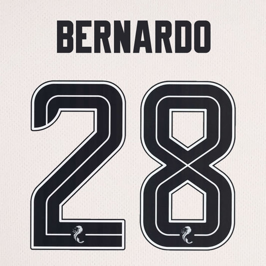 2025 2026 Celtic BERNARDO 28 WHITE 3RD OFFICIAL PLAYER SIZE NAMESET