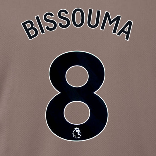 2023 2024 OFFICIAL TOTTENHAM HOTSPUR BISSOUMA 8 3RD PLAYER SIZE NAME SET