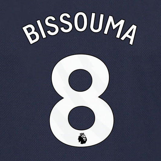 2023 2024 OFFICIAL TOTTENHAM HOTSPUR BISSOUMA 8 AWAY PLAYER SIZE NAME SET