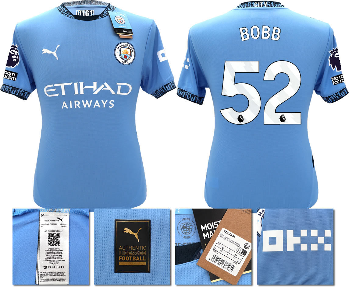BNWT 2024 2025 MAN CITY PUMA HOME BOBB 52 FOOTBALL SHIRT