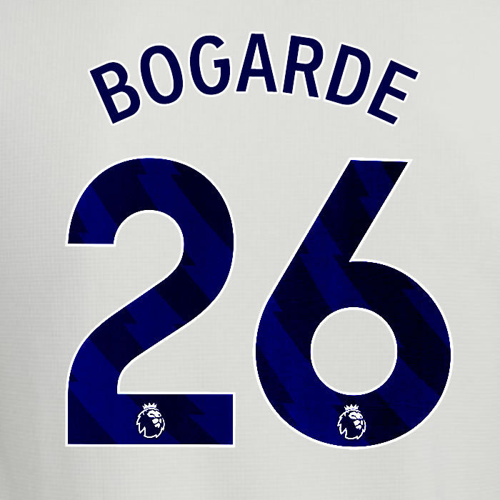 2025 2026 ASTON VILLA BOGARDE 26 OFFICIAL BLUE 3RD PLAYER SIZE NAMESET