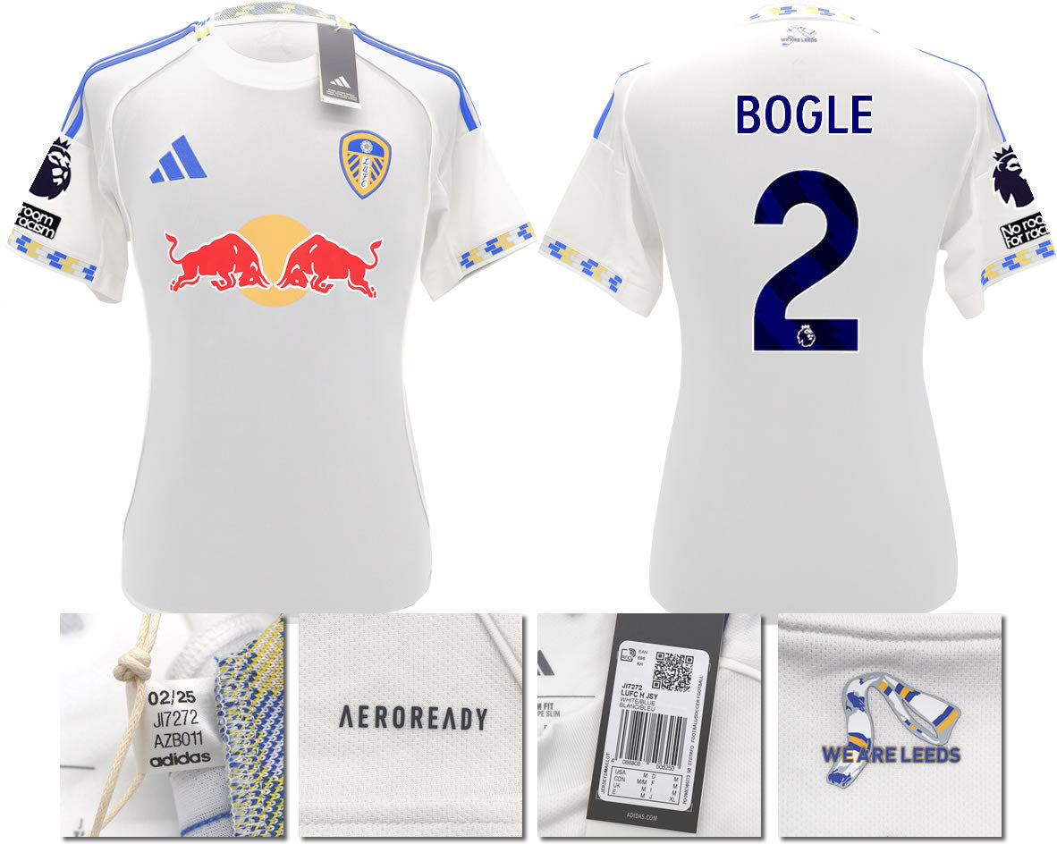 BNWT 2025/2026 Leeds United FC adidas BOGLE 2 Home Shirt