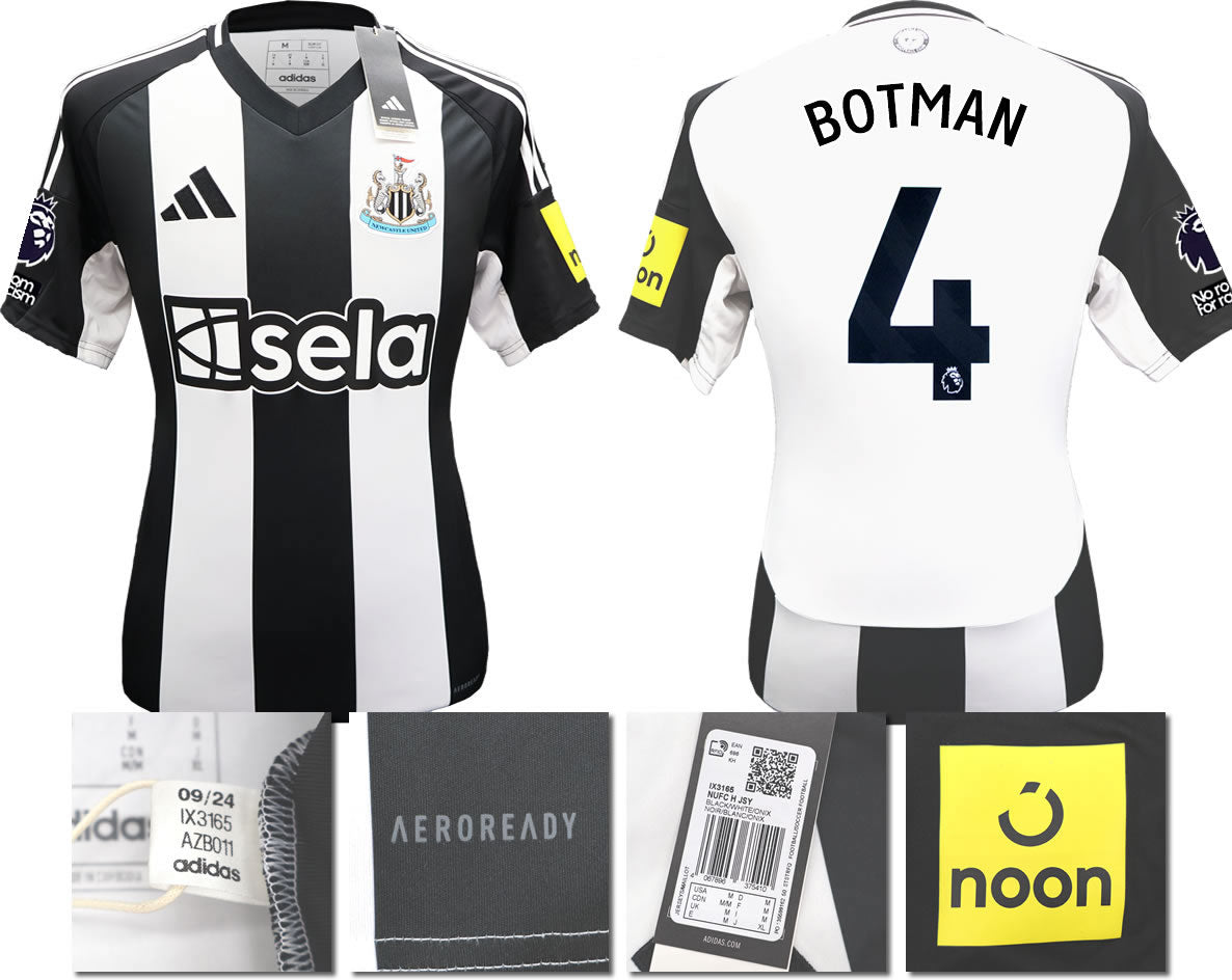 BNWT 2024 2025 NEWCASTLE UNITED HOME SHIRT BOTMAN 4 MEN'S