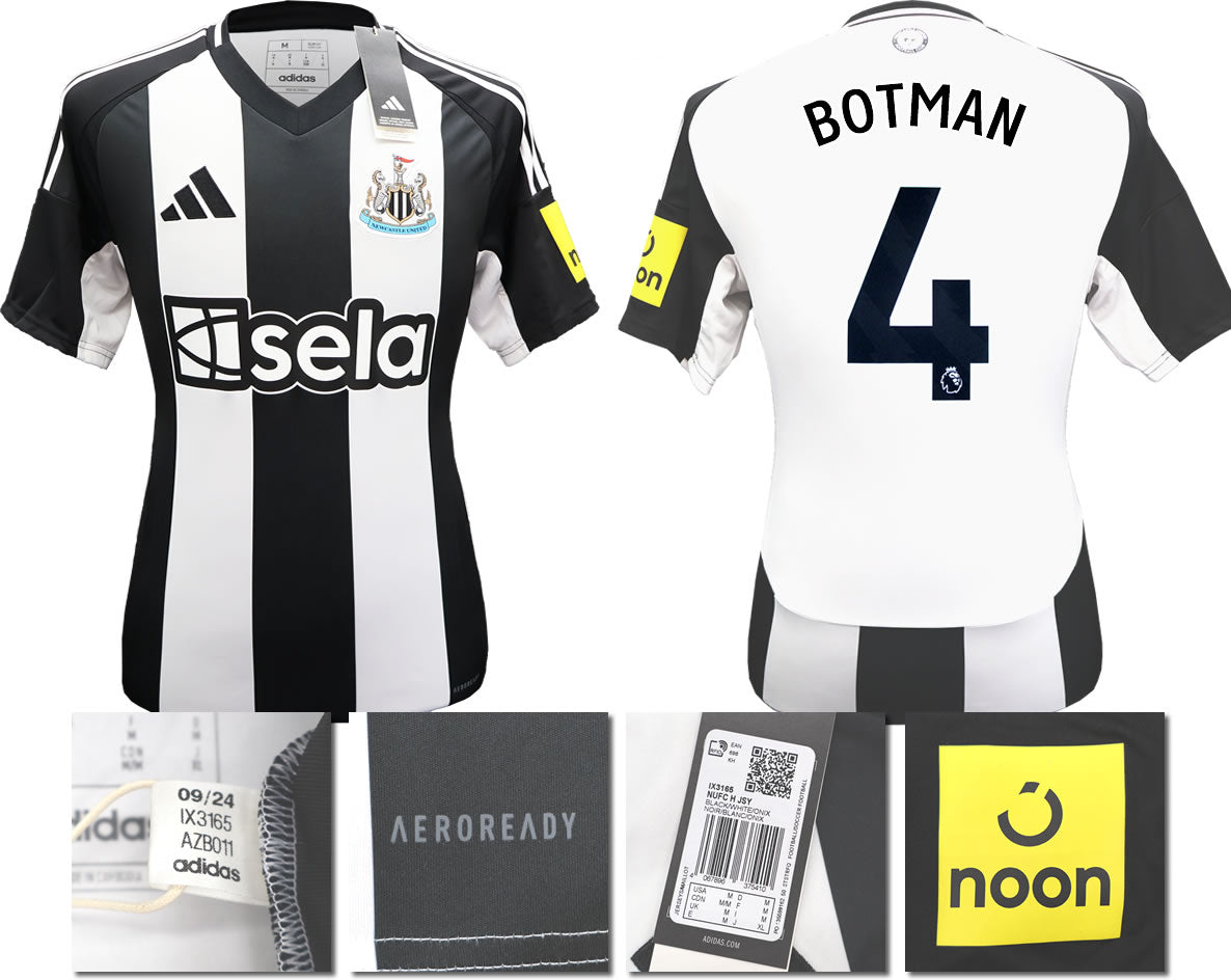 BNWT 2024 2025 NEWCASTLE UNITED HOME SHIRT BOTMAN 4 MEN'S