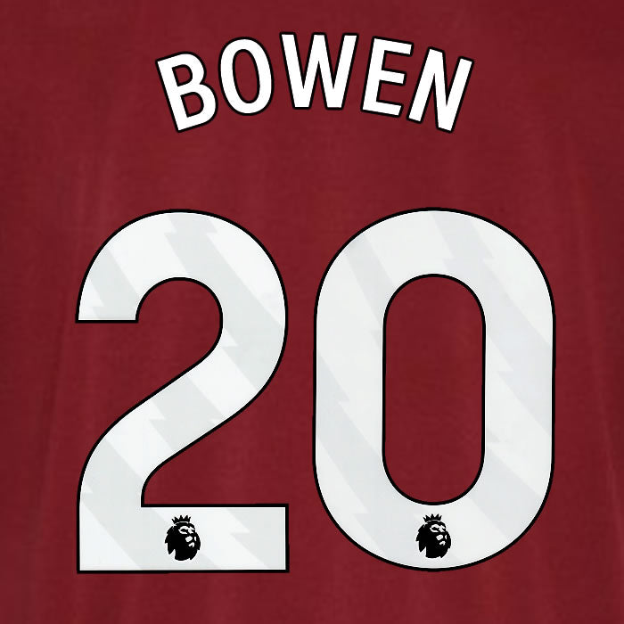 2023 2024 OFFICIAL WEST HAM BOWEN 20 HOME PLAYER SIZE NAME SET