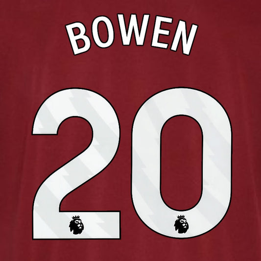 2023 2024 OFFICIAL WEST HAM BOWEN 20 HOME PLAYER SIZE NAME SET