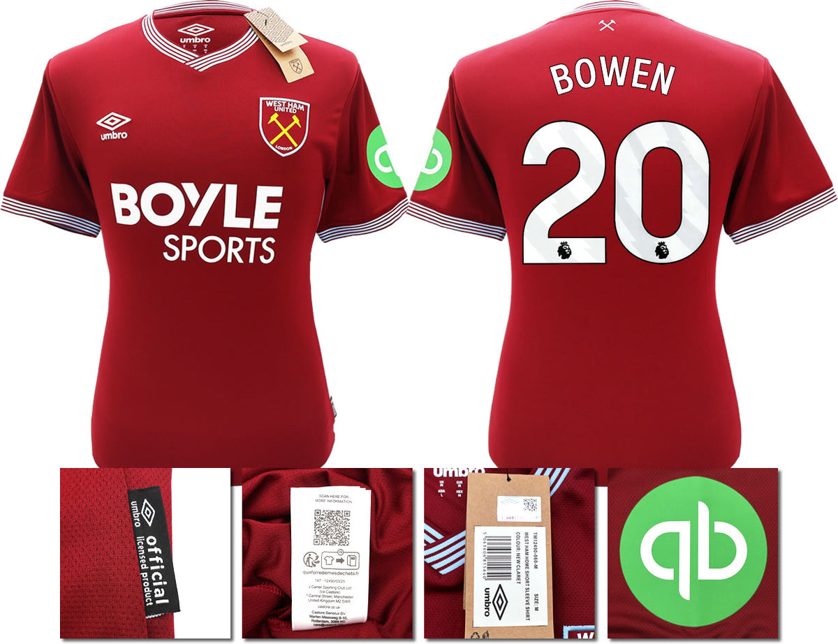 BNWT 2025 2026 WEST HAM HOME SHIRT BOWEN 20 MEN'S