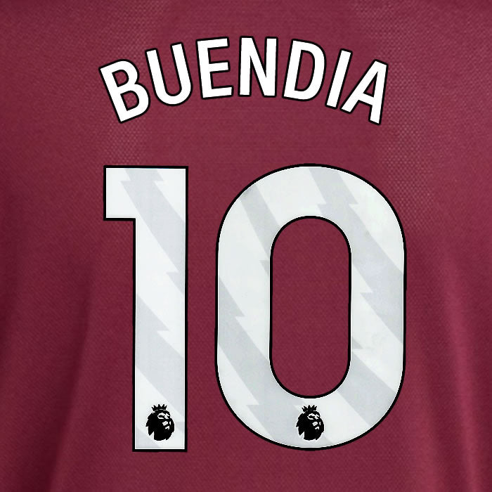 2025 2026 ASTON VILLA BUENDIA 10 OFFICIAL WHITE HOME PLAYER SIZE NAMESET
