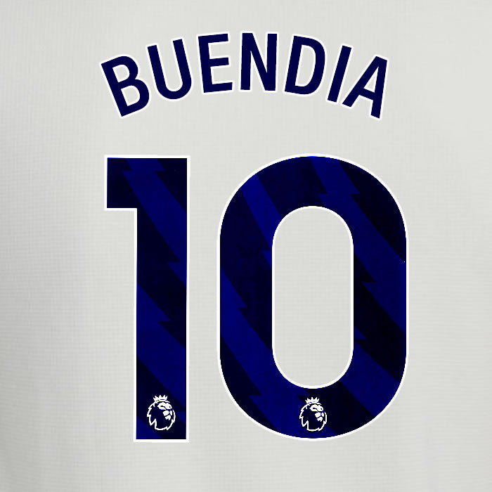 2025 2026 ASTON VILLA BUENDIA 10 OFFICIAL BLUE 3RD PLAYER SIZE NAMESET