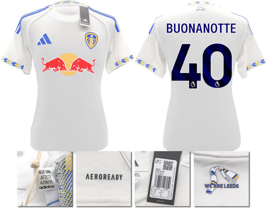 BNWT 2025/2026 Leeds United FC adidas BUONANOTTE 40 Home Shirt – Official Player Options Available