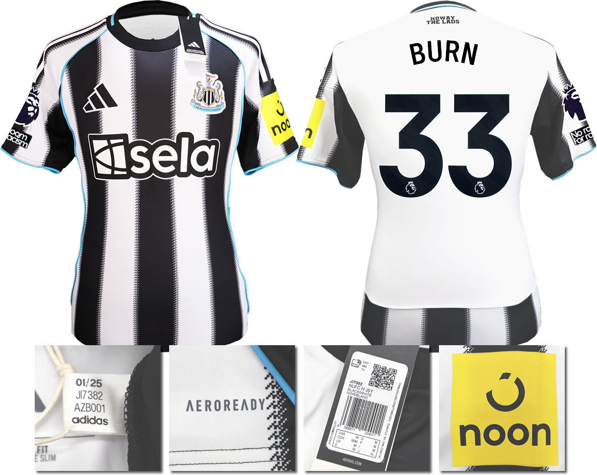 BNWT 2025 2026 NEWCASTLE UNITED HOME SHIRT BURN 33 MEN'S