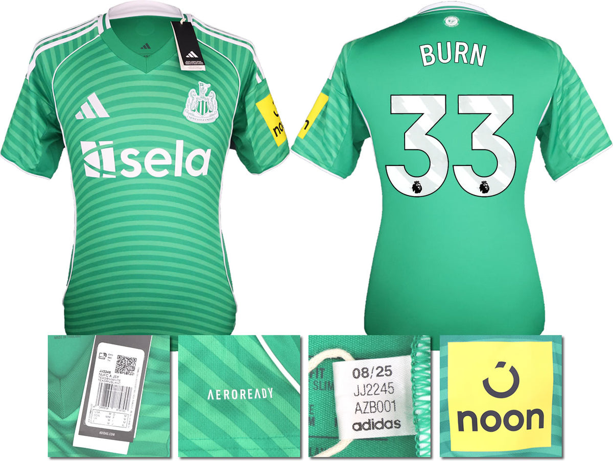 BNWT 2025 2026 NEWCASTLE UNITED AWAY SHIRT BURN 33 MEN'S