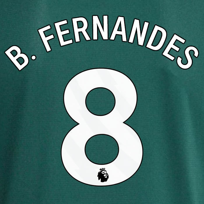 2023 2024 OFFICIAL MANCHESTER UNITED B. FERNANDES 8 AWAY PLAYER SIZE NAME SET