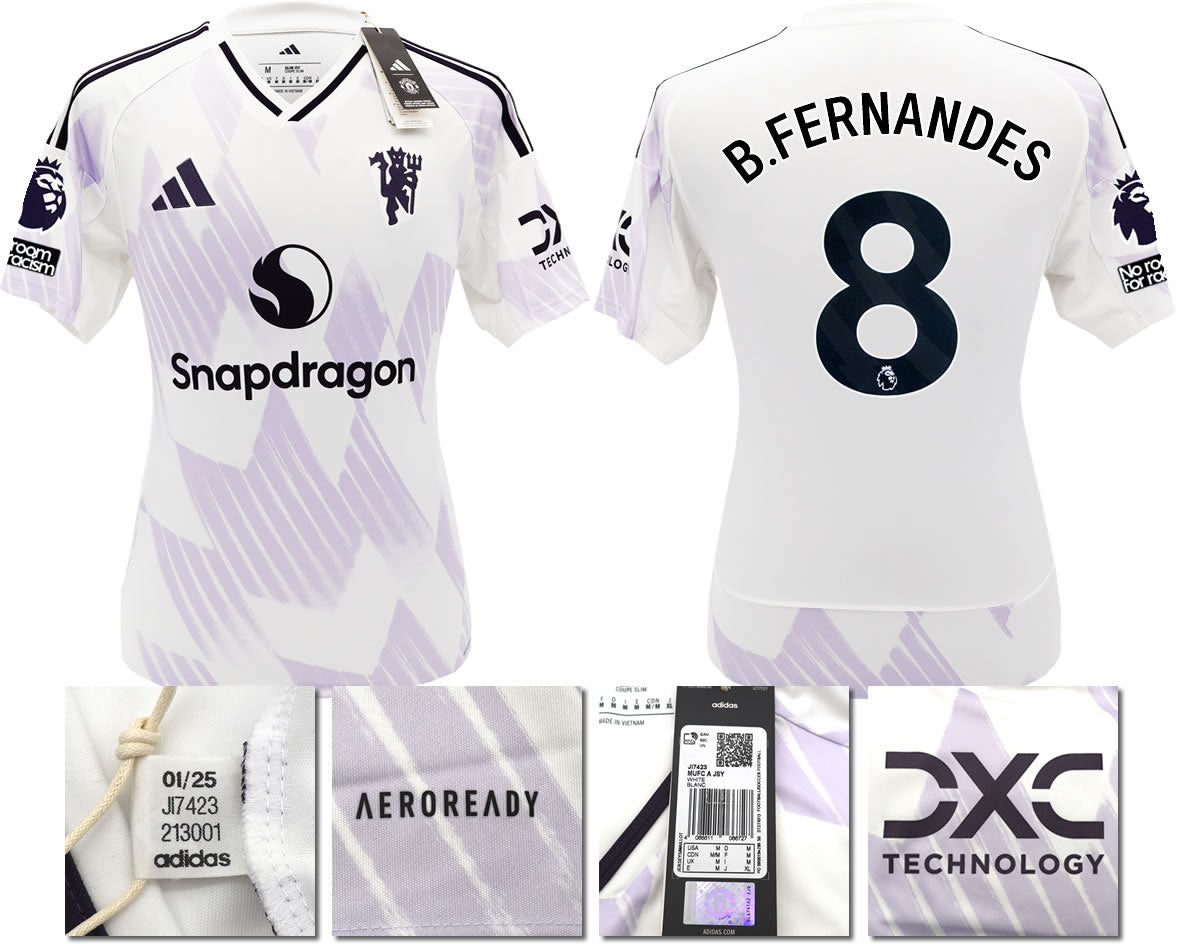 BNWT 2025 2026 MANCHESTER UNITED ADIDAS AWAY SHIRT B. FERNANDES 8 MEN'S