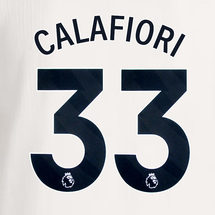2025 2026 ARSENAL CALAFIORI 33 BLACK 3RD OFFICIAL PLAYER SIZE NAMESET