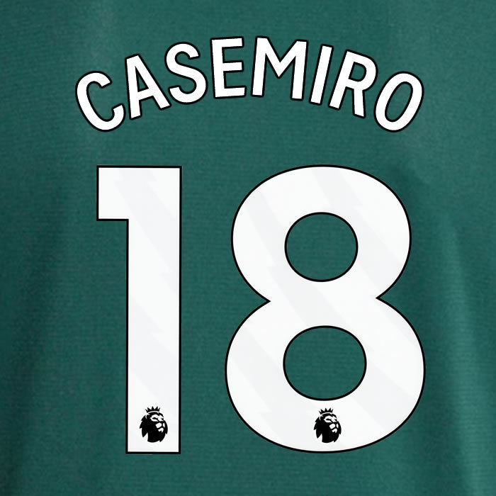 2023 2024 OFFICIAL MANCHESTER UNITED CASEMIRO 18 AWAY PLAYER SIZE NAME SET