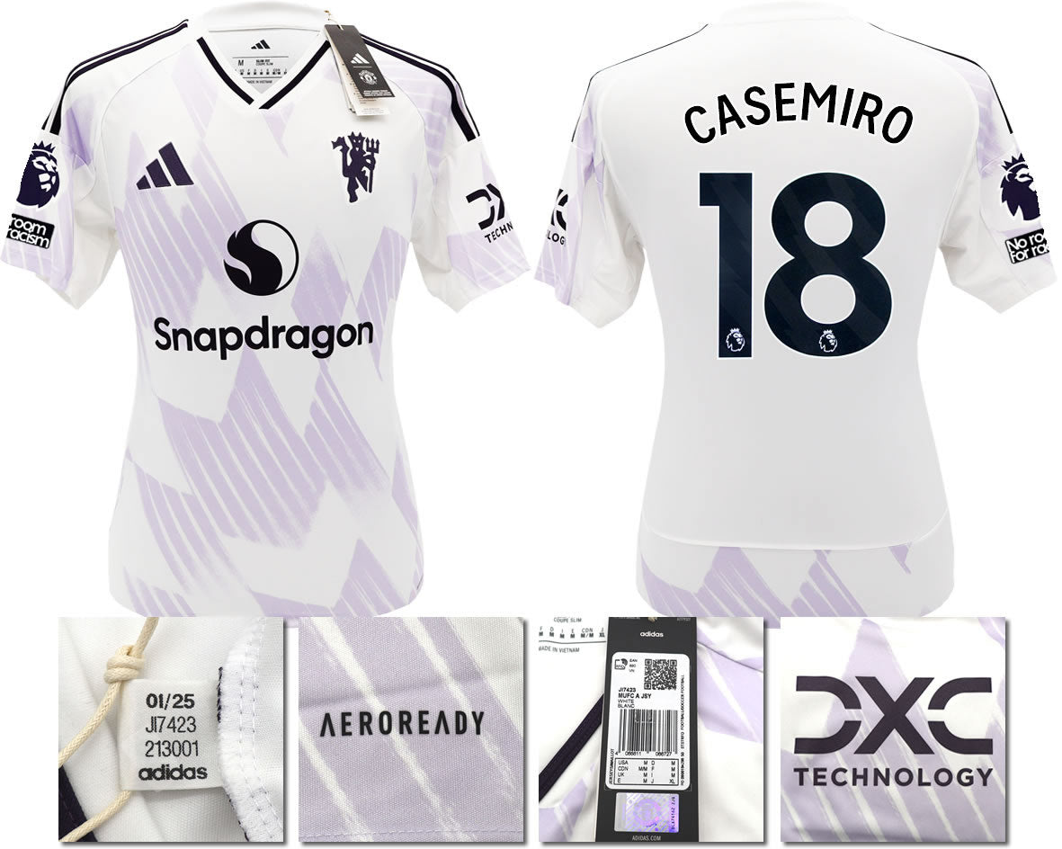 BNWT 2025 2026 MANCHESTER UNITED ADIDAS AWAY SHIRT CASEMIRO 18 MEN'S