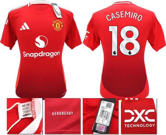 BNWT 2024 2025 MANCHESTER UNITED HOME SHIRT CASEMIRO 18 MEN'S