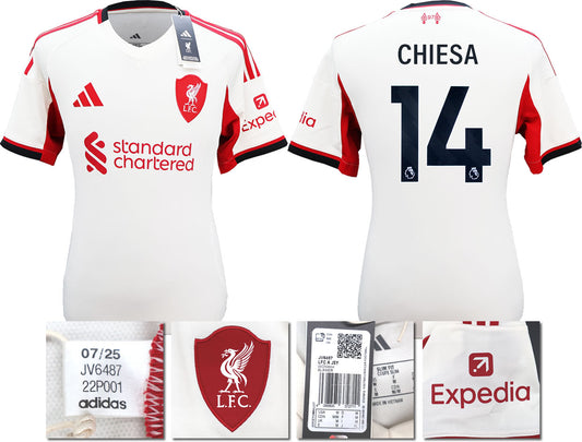 BNWT 2025 2026 LIVERPOOL AWAY SHIRT CHIESA 14 MEN'S