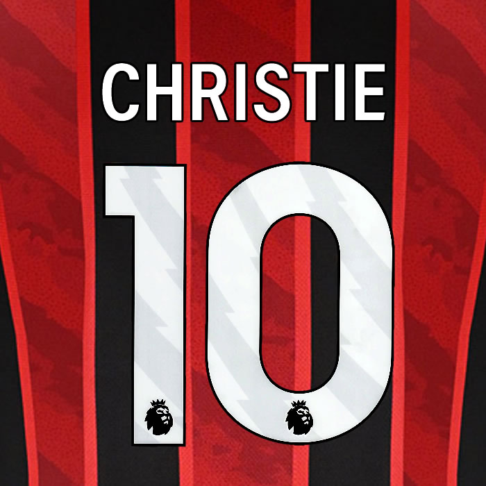 2025 2026 BOURNEMOUTH CHRISTIE 10 WHITE HOME PLAYER SIZE NAME SET