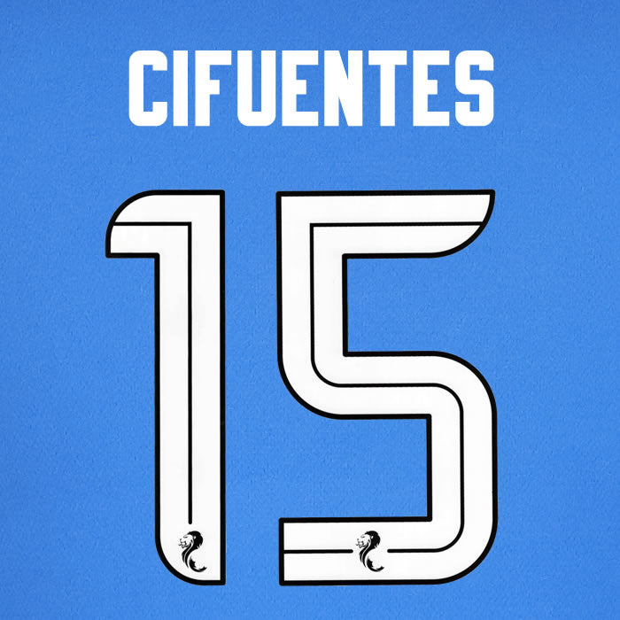 2024 2025 Rangers CIFUENTES 15 WHITE HOME OFFICIAL PLAYER SIZE NAMESET