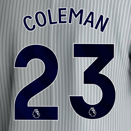 2023 2024 OFFICIAL EVERTON COLEMAN 23 3RD PLAYER SIZE NAME SET