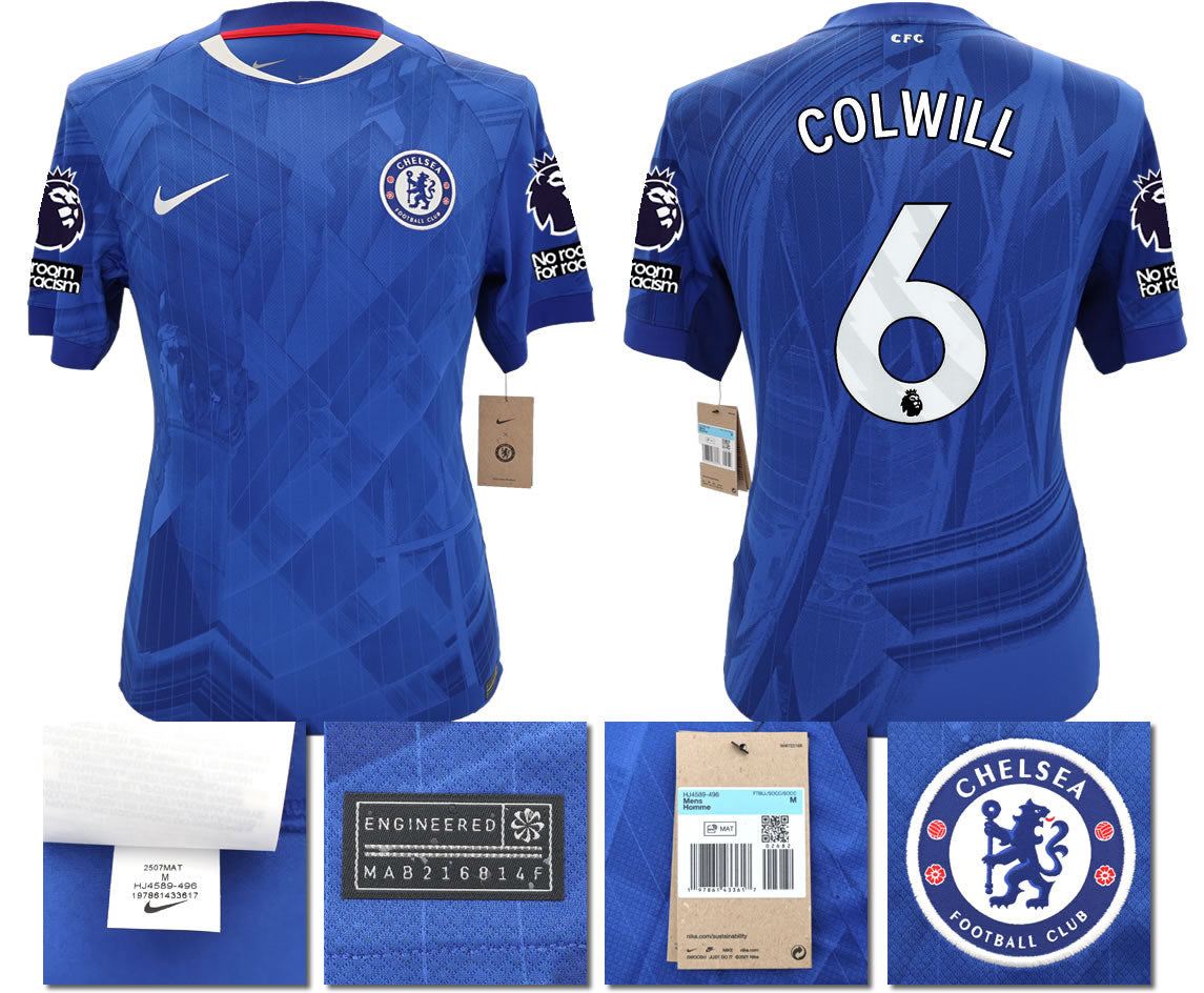 BNWT 2025 2026 CHELSEA NIKE HOME COLWILL 6 FOOTBALL SHIRT MEN'S