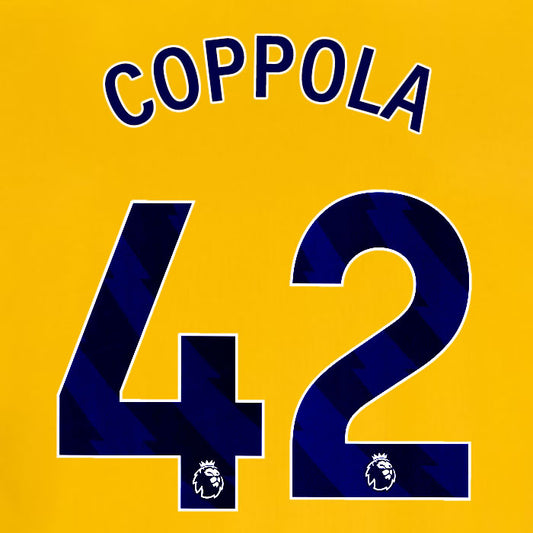 2025 2026 OFFICIAL BRIGHTON HOVE ALBION COPPOLA 42 3RD PLAYER SIZE NAME SET