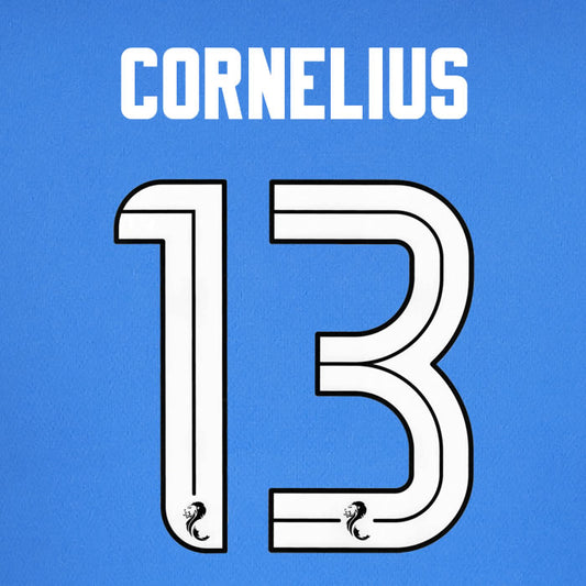 2025 2026 Rangers CORNELIUS 13 WHITE HOME OFFICIAL PLAYER SIZE NAMESET