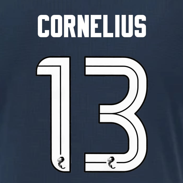2025 2026 Rangers CORNELIUS 13 WHITE 3RD OFFICIAL PLAYER SIZE NAMESET