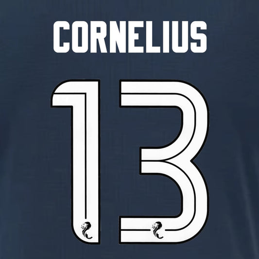 2025 2026 Rangers CORNELIUS 13 WHITE 3RD OFFICIAL PLAYER SIZE NAMESET