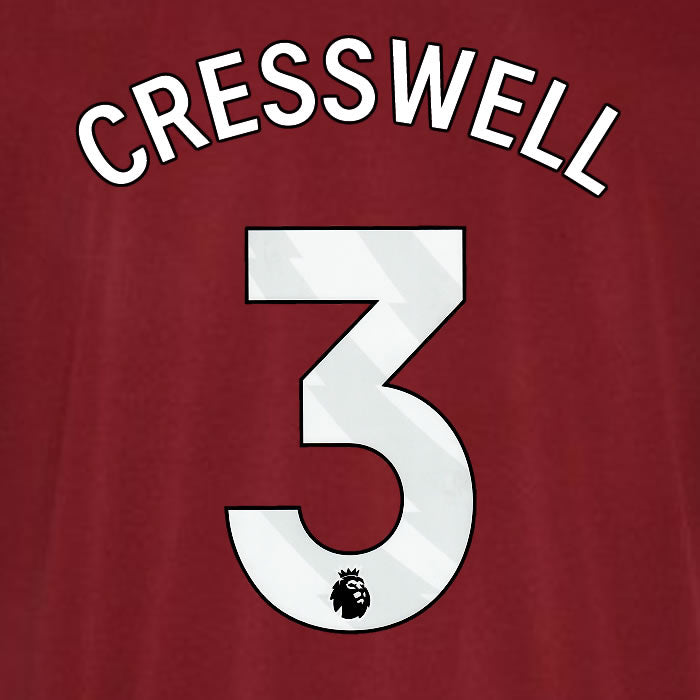 2023 2024 OFFICIAL WEST HAM CRESSWELL 3 HOME PLAYER SIZE NAME SET