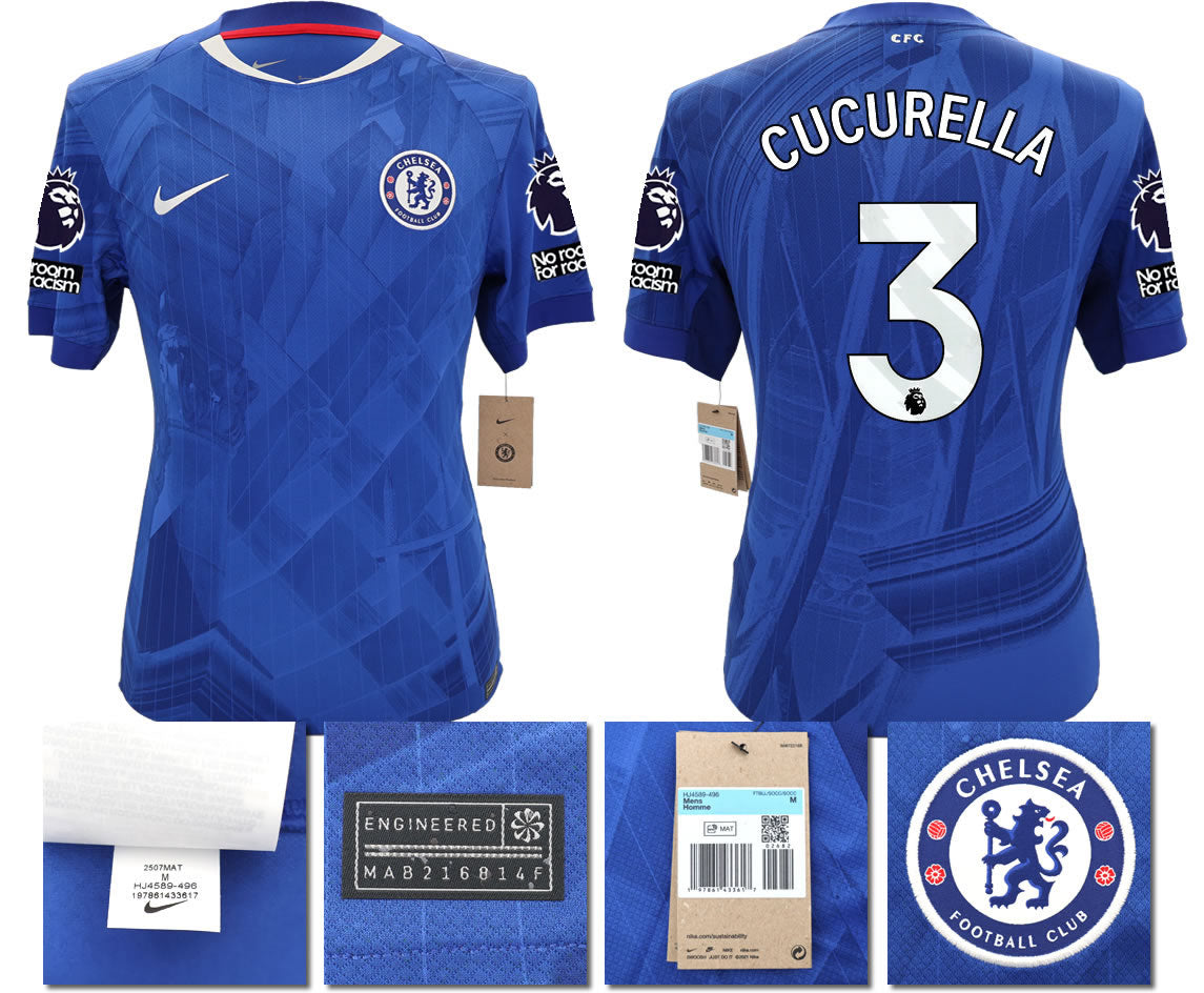 BNWT 2025 2026 CHELSEA NIKE HOME CUCURELLA 3 FOOTBALL SHIRT MEN'S