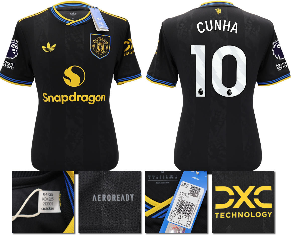 BNWT 2025 2026 MANCHESTER UNITED ADIDAS 3RD SHIRT CUNHA 10