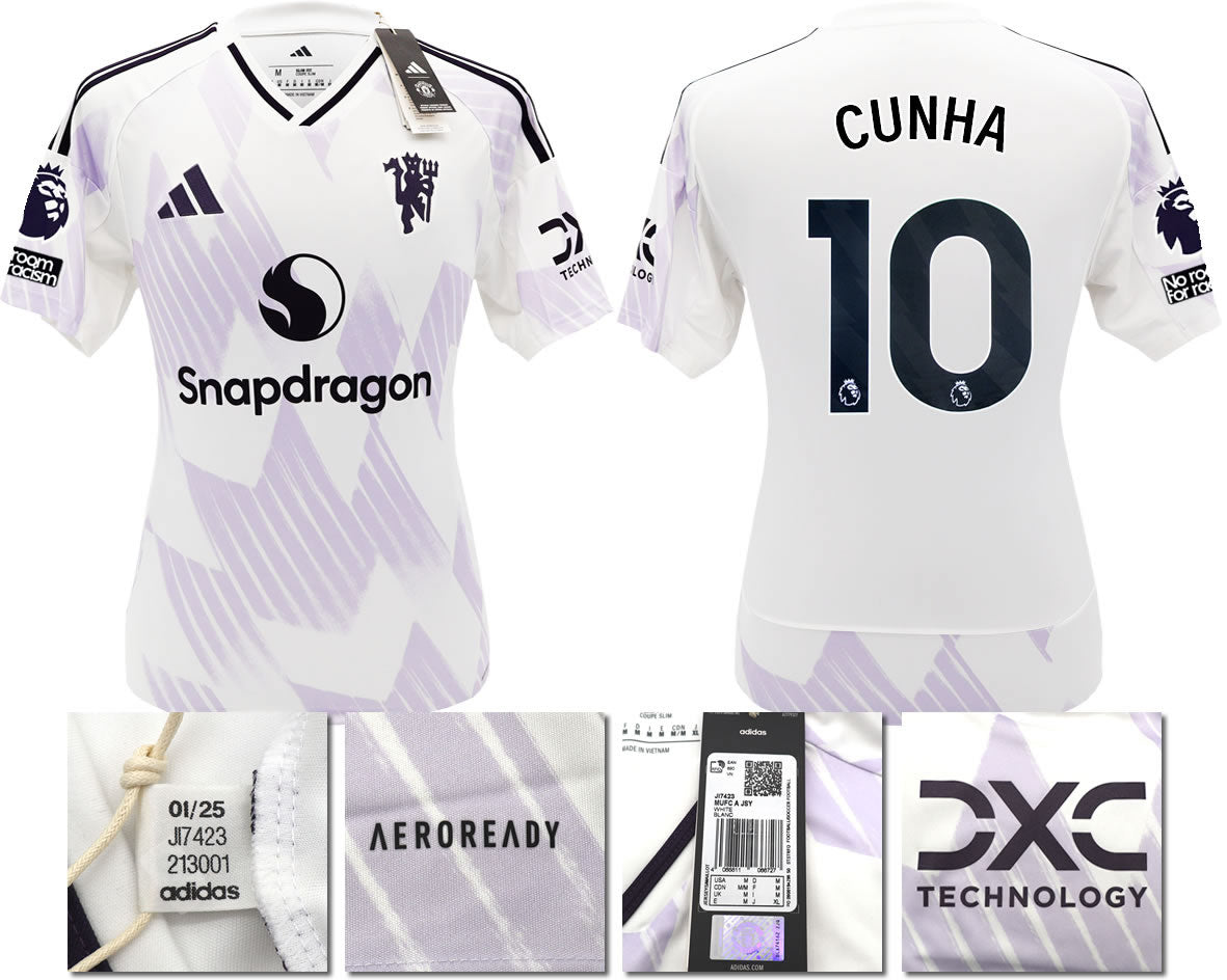 BNWT 2025 2026 MANCHESTER UNITED ADIDAS AWAY SHIRT CUNHA 10 MEN'S