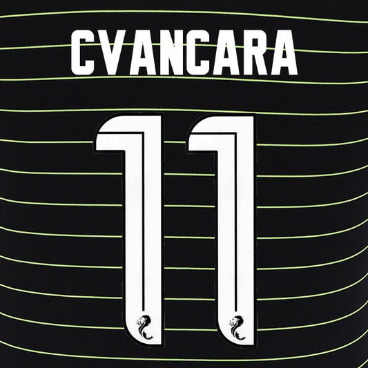 2025 2026 Celtic ČVANČARA 11 WHITE AWAY OFFICIAL PLAYER SIZE NAMESET