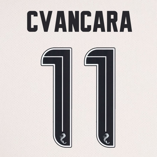 2025 2026 Celtic ČVANČARA 11 WHITE 3RD OFFICIAL PLAYER SIZE NAMESET