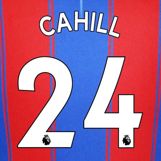 2019 2020 CRYSTAL PALACE CAHILL 24 WHITE HOME OFFICIAL PLAYER SIZE NAME SET