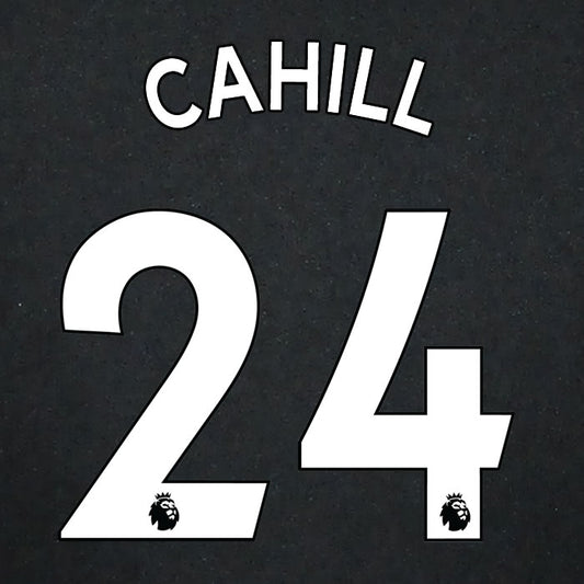 2019 2020 CRYSTAL PALACE CAHILL 24 WHITE AWAY OFFICIAL PLAYER SIZE NAME SET