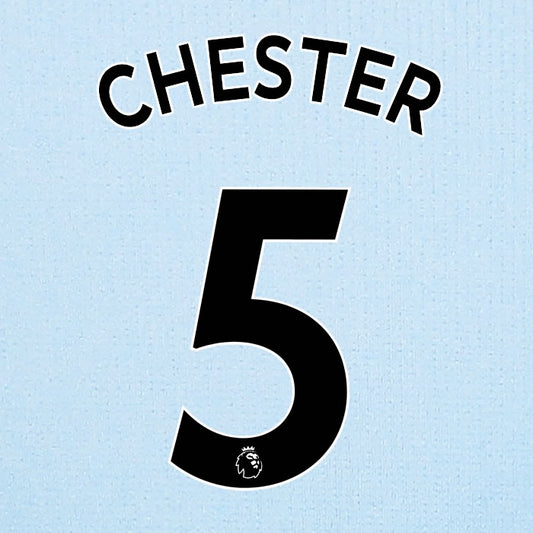 2019 2020 ASTON VILLA CHESTER 5 WHITE AWAY OFFICIAL PLAYER SIZE NAME SET