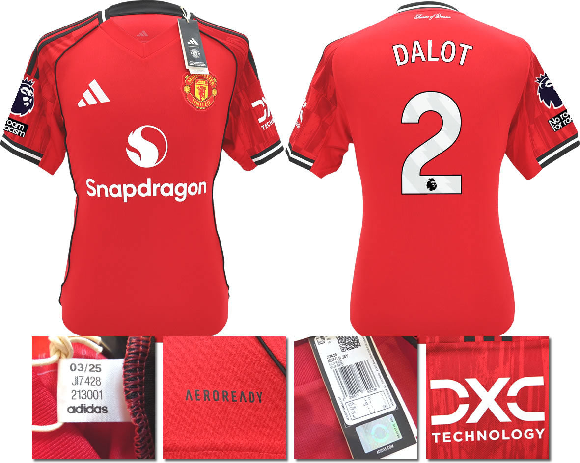 BNWT 2025 2026 MANCHESTER UNITED ADIDAS HOME SHIRT DALOT 2