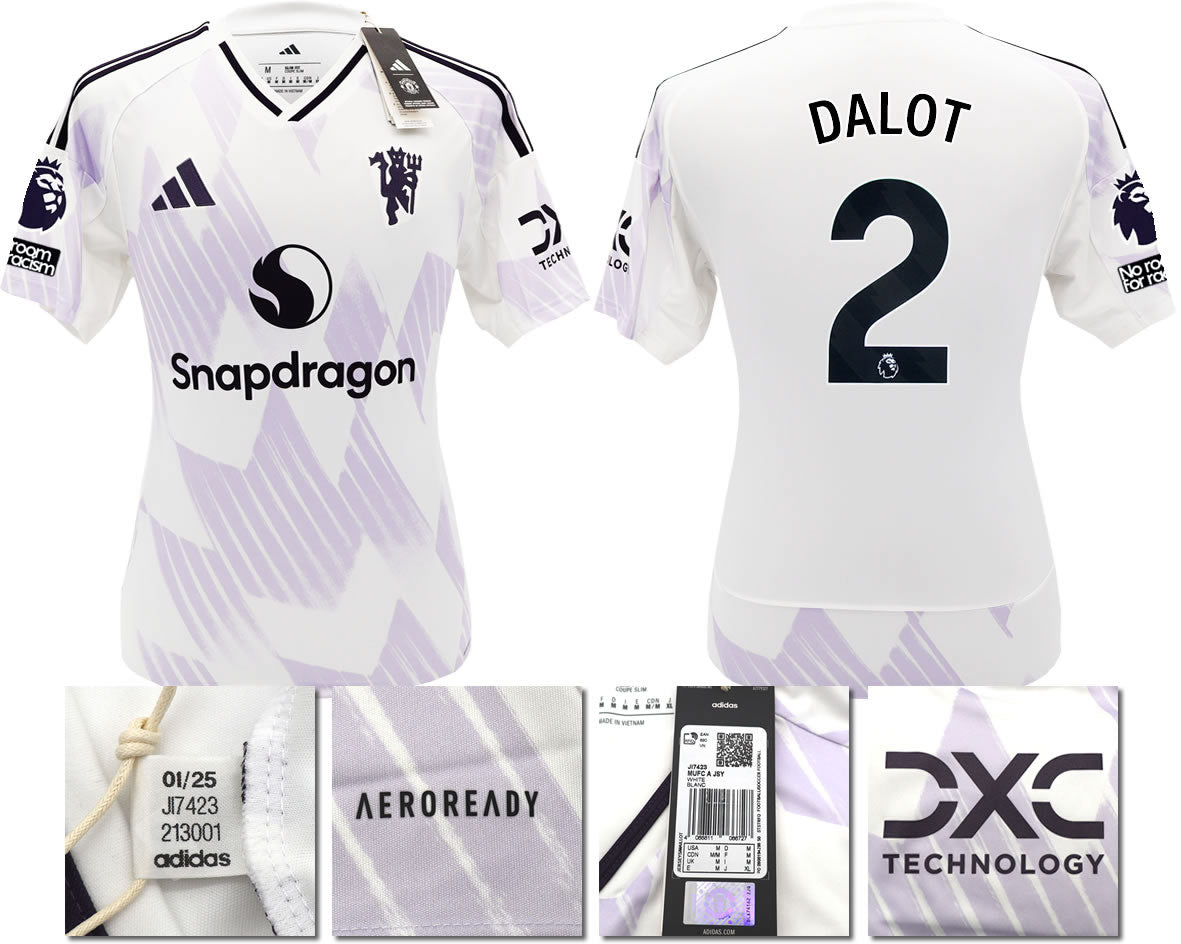 BNWT 2025 2026 MANCHESTER UNITED ADIDAS AWAY SHIRT DALOT 2 MEN'S